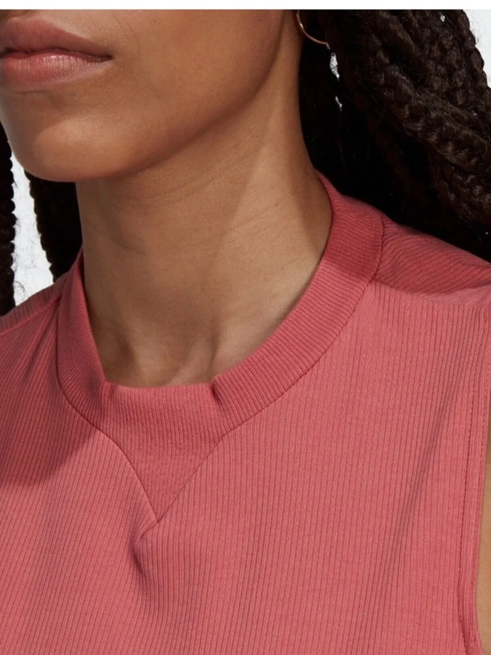 adidas Sleeveless Coral-Pink Maxi Dress with Front Slit - Picture 3 of 8